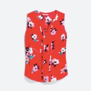 Breyson Pleat Detail Split Neck Blouse